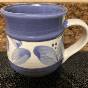 Set of 4 PFALTZGRAFF Stoneware Mug. Pattern:Villa Flora. Cream and Blue.